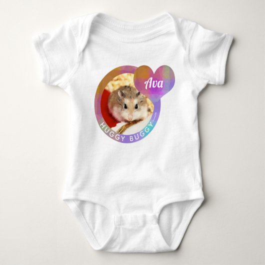 HammyVille - Cute Hamster Heart Huggy Buggy Romper (Voorkant)