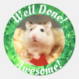 Hammyville - Cute Hamster Sparkly Enmoegement Ronde Sticker