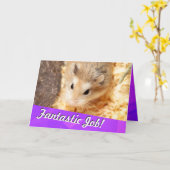 Hammyville - Hamster Gefeliciteerd Kaart (Gele Bloem)