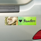 Hammyville - I Love Hamster Bumpersticker (Op auto)
