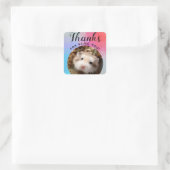 HammyVille - Schattigee Hamster Bedankt voor Being Vierkante Sticker (Tas)