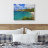 Hamoa Beach Hawaii Canvas kunst aan de muur (Insitu (Slaapkamer))