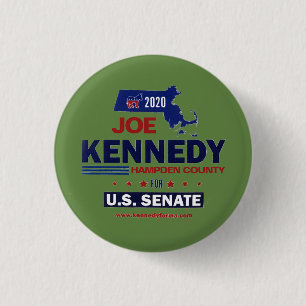 Hampden County voor Joe Kennedy 2020 Ronde Button 3,2 Cm