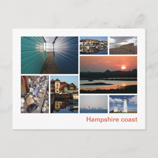 Hampshire kust briefkaart (Voorkant)