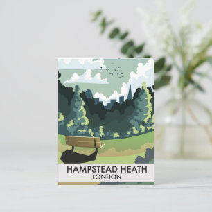 Hampstead Heath Londen reisposter. Briefkaart