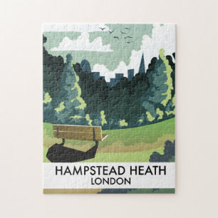 Hampstead Heath London reisposter. Legpuzzel