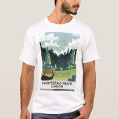 Hampstead Heath London reisposter. T-shirt (Voorkant)