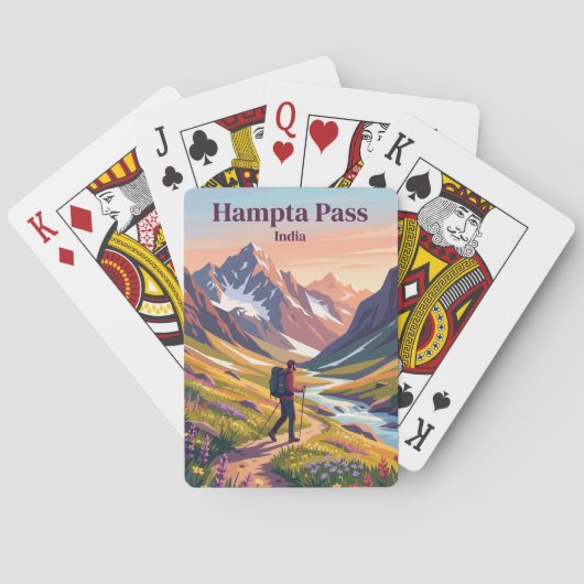 Hampta Pass India Pokerkaarten (Achterkant)