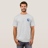 Hampton Beach Blue Ocean Wave Circle Design T-shirt (Voorkant volledig)