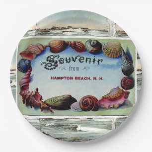 Hampton Beach Briefkaart Borden 9 " Papieren Bordje