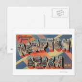Hampton Beach, New Hampshire - Large Letter Briefkaart (Voorkant / Achterkant)