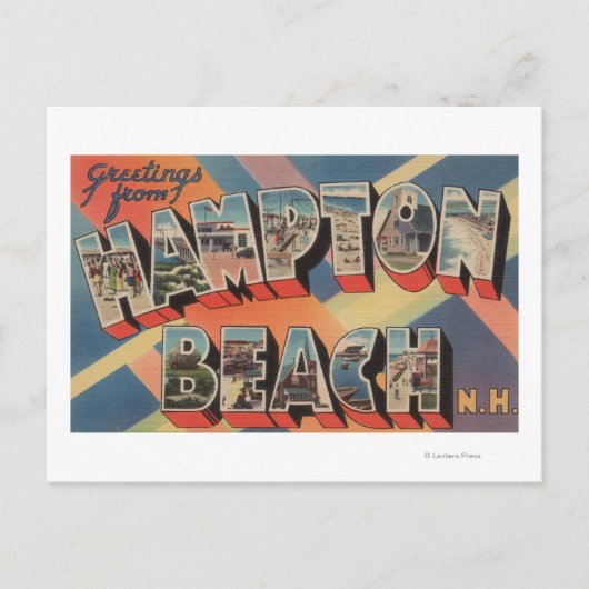 Hampton Beach, New Hampshire - Large Letter Briefkaart (Voorkant)