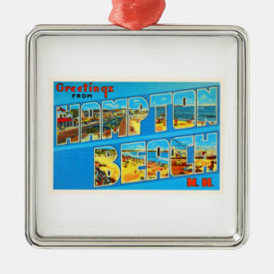 Hampton Beach New Hampshire Old Travel Souvenir Metalen Ornament