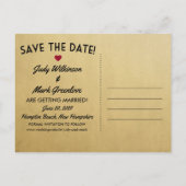 Hampton Beach Save the Date  Nautical Aankondigingskaart (Achterkant)