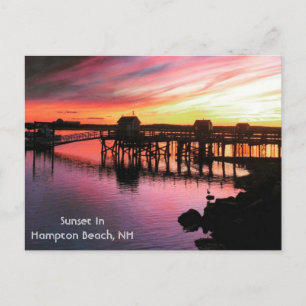 Hampton Beach Sunset Briefkaart