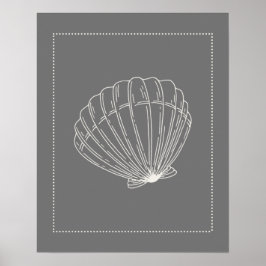 Hampton Style Lion's Paw Shell Poster