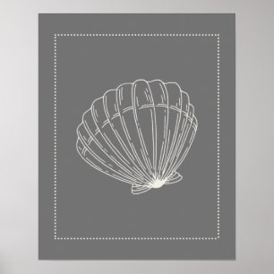 Hampton Style Lion's Paw Shell Poster