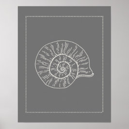 Hampton Style Spiral Shell Print