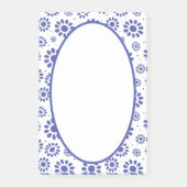 Hampton's Blue White Abstract Floral patterned Post-it® Notes (Voorkant)