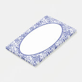Hampton's Blue White Paisley Patterned Post-it® Notes (Schuin)