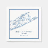 Hamptons Montauk Elegante bruiloft servetten (Voorkant)