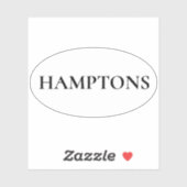 Hamptons Preppy Coastal Custom-Cut Vinyl Sticker (Feuille)