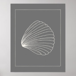 Hamptons Style Clam Shell Poster