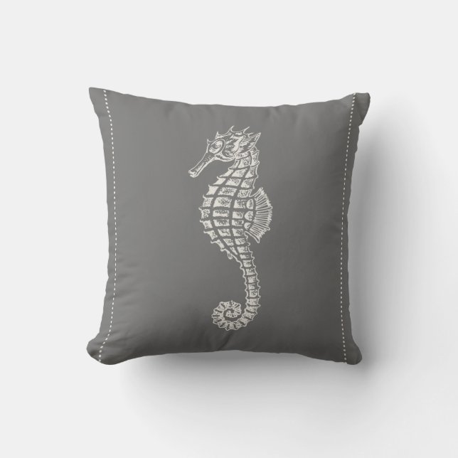 Hamptons Style Seahorse Kussen (Voorkant)