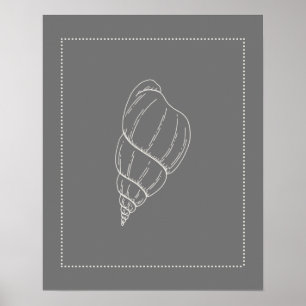 Hamptons Style Zee Snagelschil Shell Poster