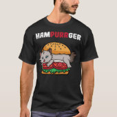 Hampurger Cat Hamburger Chef Cook verjaardagsconst T-shirt (Voorkant)