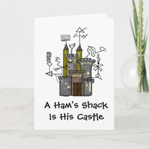 Ham's Castle Shack Greeting    CardPas het aan! Kaart