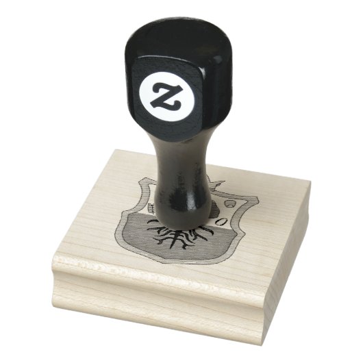 Ham's Land's Family Crest, shield pattern tree Rubberstempel (Stempel)