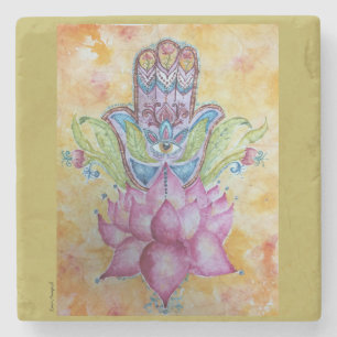 Hamsa Art Stone Onderzetter