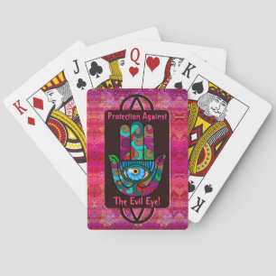 Hamsa bescherming tegen het kwade oog pokerkaarten