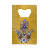 Hamsa Coeurs Fleurs Opal Art sur Or (Devant)