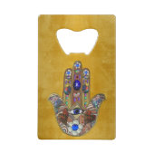 Hamsa Coeurs Fleurs Opal Art sur Or (Dos)