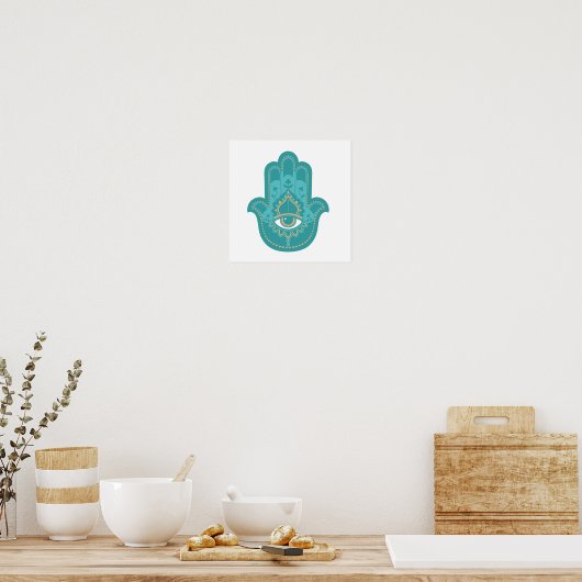 Hamsa derde oog poster (Keuken)