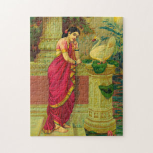Hamsa en Damayanti door Raja Ravi Varma Legpuzzel