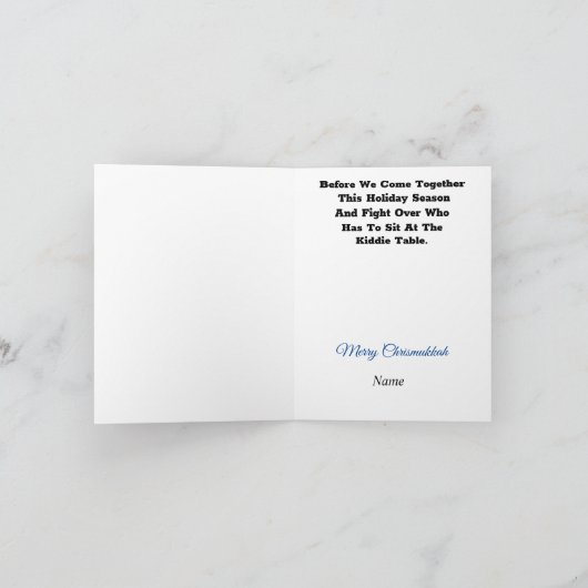 Hamsa en handschoen Grappige Chrismukkah-ansichtka Kaart (Binnen)