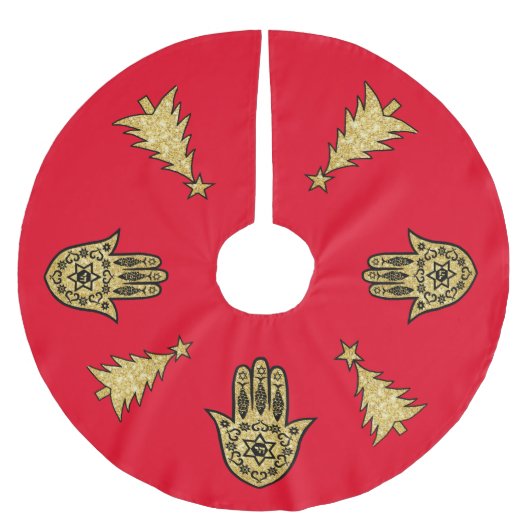 Hamsa en kerstboomrokken kerstboom rok (Voorkant)