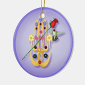 Hamsa et ornements de fleurs (Gauche)