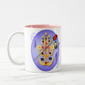 Hamsa et tasses de fleurs (Gauche)