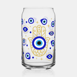 Hamsa Evil Eye Blikvorm Glas