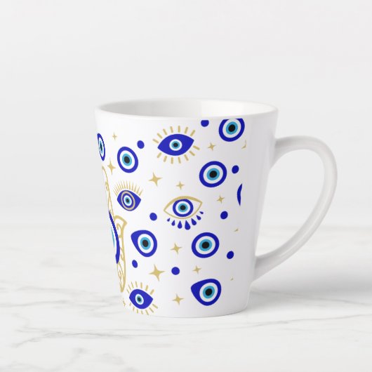 Hamsa Evil Eye Latte Mug (Droite)