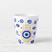 Hamsa Evil Eye Latte Mug (Devant)