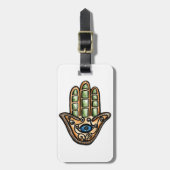 Hamsa Eye Bagagelabel (Voorkant verticaal)