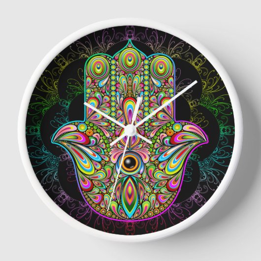 Hamsa Fatma Hand Psychedelic Art (Voorkant)