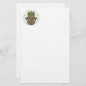 Hamsa Fatma Hand Psychedelic Art Briefpapier (Voorkant / Achterkant)