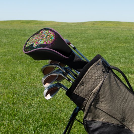 Hamsa Fatma Hand Psychedelic Art Golfheadcover (Insitu)