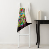 Hamsa Fatma Hand Psychedelic Art Sherpa Deken (In situ)